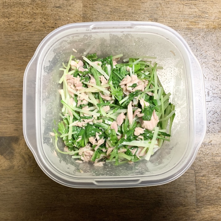 簡単レシピ 作り置きレシピ 水菜のツナ和え